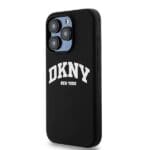 DKNY DKHMP13LSNYACH Black Hardcase Liquid Silicone White Printed Logo MagSaf Kryt iPhone 13/13 Pro