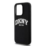 DKNY DKHMP13LSNYACH Black Hardcase Liquid Silicone White Printed Logo MagSaf Kryt iPhone 13/13 Pro