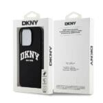 DKNY DKHMP13LSNYACH Black Hardcase Liquid Silicone White Printed Logo MagSaf Kryt iPhone 13/13 Pro