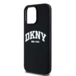 DKNY DKHMP13XSNYACH Black Hardcase Liquid Silicone White Printed Logo MagSafe Kryt iPhone 13 Pro Max