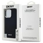 DKNY DKHMP14LPSCMCLK Black Hardcase Plain Logo MagSafe Kryt iPhone 14 Pro