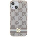 DKNY DKHMP14SHCPTSE Beige Hardcase IML Checkered Mono Pattern & Printed Kryt iPhone 13/14/15