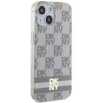 DKNY DKHMP14SHCPTSE Beige Hardcase IML Checkered Mono Pattern & Printed Kryt iPhone 13/14/15