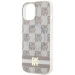 DKNY DKHMP14SHCPTSE Beige Hardcase IML Checkered Mono Pattern & Printed Kryt iPhone 13/14/15