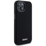 DKNY DKHMP14SSMCHLK Black Hardcase Liquid Silicone Small Metal Logo MagSafe Kryt iPhone 13/14/15