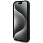 DKNY DKHMP14SSMCHLK Black Hardcase Liquid Silicone Small Metal Logo MagSafe Kryt iPhone 13/14/15
