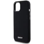 DKNY DKHMP14SSMCHLK Black Hardcase Liquid Silicone Small Metal Logo MagSafe Kryt iPhone 13/14/15
