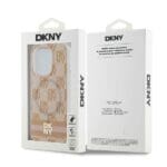 DKNY DKHMP15LHCPTSP Pink Hardcase IML Checkered Mono Pattern & Printed Stripe Kryt iPhone 15 Pro