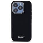 DKNY DKHMP15LPSCMCLK Black Hardcase Plain Logo MagSafe Kryt iPhone 15 Pro