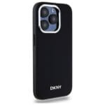 DKNY DKHMP15LPSCMCLK Black Hardcase Plain Logo MagSafe Kryt iPhone 15 Pro