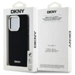 DKNY DKHMP15LPSCMCLK Black Hardcase Plain Logo MagSafe Kryt iPhone 15 Pro