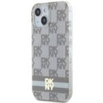 DKNY DKHMP15MHCPTSE Beige Hardcase IML Checkered Mono Pattern & Pr Kryt iPhone 14 Plus/15 Plus