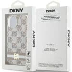 DKNY DKHMP15MHCPTSE Beige Hardcase IML Checkered Mono Pattern & Pr Kryt iPhone 14 Plus/15 Plus