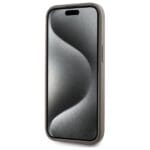 DKNY DKHMP15MPCPVSLE Beige Hardcase Leather Checkered Mono Pattern MagSafe Kryt iPhone 15 Plus