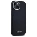 DKNY DKHMP15MPSCMCLK Black Hardcase Plain Logo MagSafe Kryt iPhone 15 Plus