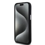 DKNY DKHMP15MSMCHLK Black Hardcase Liquid Silicone Small Metal Logo Mag Kryt iPhone 14 Plus/15 Plus