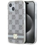 DKNY DKHMP15SHCPTSE Beige Hardcase IML Checkered Mono Pattern & Printed Kryt iPhone 13/14/15