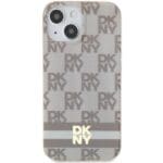 DKNY DKHMP15SHCPTSE Beige Hardcase IML Checkered Mono Pattern & Printed Kryt iPhone 13/14/15