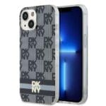 DKNY DKHMP15SHCPTSK Black Hardcase IML Checkered Mono Pattern & Printed Kryt iPhone 13/14/15