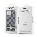 DKNY DKHMP15SHCPTSK Black Hardcase IML Checkered Mono Pattern & Printed Kryt iPhone 13/14/15