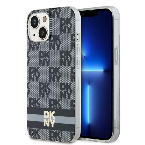 DKNY DKHMP15SHCPTSK Black Hardcase IML Checkered Mono Pattern & Printed Kryt iPhone 13/14/15