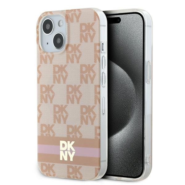 DKNY DKHMP15SHCPTSP Pink Hardcase IML Checkered Mono Pattern & Printed Kryt iPhone 13/14/15