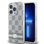 DKNY DKHMP15XHCPTSE Beige Hardcase IML Checkered Mono Pattern & Printed S Kryt iPhone 15 Pro Max
