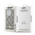DKNY DKHMP15XHCPTSE Beige Hardcase IML Checkered Mono Pattern & Printed S Kryt iPhone 15 Pro Max