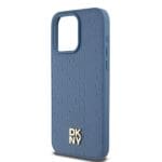 DKNY DKHMP15XPSHRPSB Blue Hardcase Leather Monogram Pattern Metal Logo Ma Kryt iPhone 15 Pro Max