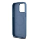 DKNY DKHMP15XPSHRPSB Blue Hardcase Leather Monogram Pattern Metal Logo Ma Kryt iPhone 15 Pro Max