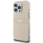 DKNY DKHMP16LHRHSEP Pink Hardcase Repeat texture patern & Stripe MagSafe Kryt iPhone 16 Pro