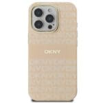 DKNY DKHMP16LHRHSEP Pink Hardcase Repeat texture patern & Stripe MagSafe Kryt iPhone 16 Pro