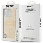 DKNY DKHMP16LHRHSEP Pink Hardcase Repeat texture patern & Stripe MagSafe Kryt iPhone 16 Pro
