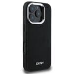 DKNY DKHMP16LPSCMCLK Black Hardcase Plain Silver Logo MagSafe Kryt iPhone 16 Pro