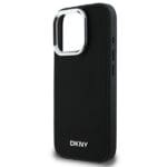 DKNY DKHMP16LPSCMCLK Black Hardcase Plain Silver Logo MagSafe Kryt iPhone 16 Pro