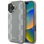 DKNY DKHMP16SPCPVSLE Beige Hardcase Checkered Pattern MagSafe Kryt iPhone 16