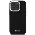 DKNY DKHMP16XPSCMCLK Black Hardcase Plain Silver Logo MagSafe Kryt iPhone 16 Pro Max