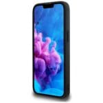 DKNY Leather Checkered Mono Pattern MagSafe Black Kryt iPhone 16e