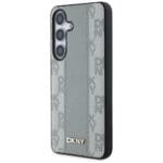 DKNY Leather Checkered Pattern MagSafe taupe Kryt Samsung Galaxy S25