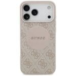 Guess 4G Circle Classic Logo MagSafe Pink Kryt iPhone 17 Pro Max