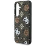 Guess 4G Printed ColoRed Peony Pattern MagSafe to Brown Kryt Samsung Galaxy S25