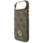 Guess 4G Strass Logo & Big Strap Metal Buttons MagSafe Brown Kryt iPhone 17 Air