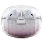 Guess Bluetooth Headphones GUTWSHDGKEEP TWS + Docking Station Pink/Pink Glitter Gradient