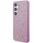Guess GGUHCMHGGSHU S926 Purple Hardcase Glitter Script Kryt Samsung Galaxy S24 Plus