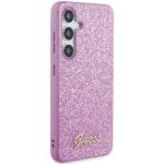 Guess GGUHCMHGGSHU S926 Purple Hardcase Glitter Script Kryt Samsung Galaxy S24 Plus
