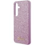 Guess GGUHCMHGGSHU S926 Purple Hardcase Glitter Script Kryt Samsung Galaxy S24 Plus