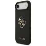 Guess Grained Big 4G & Classic Logo Black Kryt iPhone 17 Air