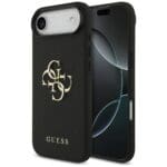 Guess Grained Big 4G & Classic Logo Black Kryt iPhone 17 Air