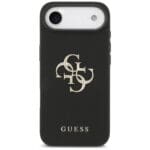 Guess Grained Big 4G & Classic Logo Black Kryt iPhone 17 Air
