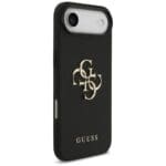 Guess Grained Big 4G & Classic Logo Black Kryt iPhone 17 Air